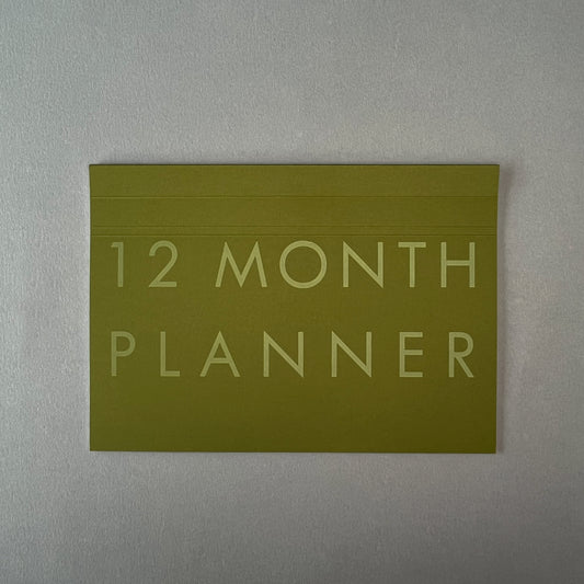 A4 Undated Monthly Desk Planner - Moss