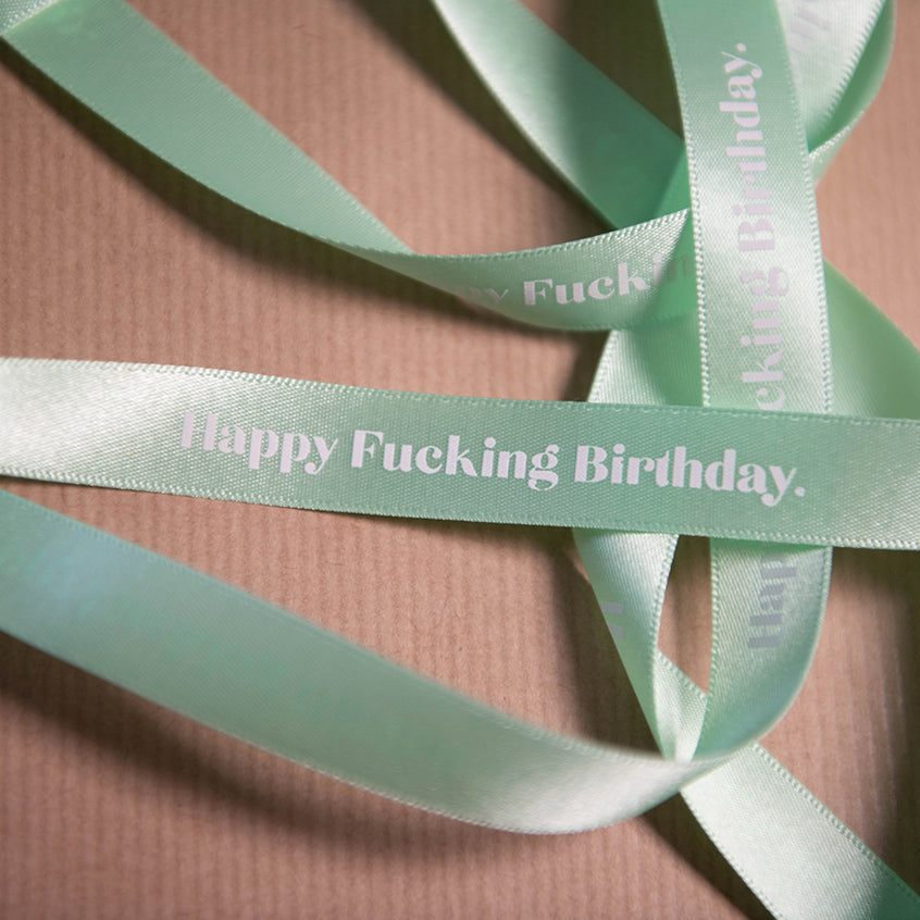 Rebel Stationery mint green double sided satin ribbon