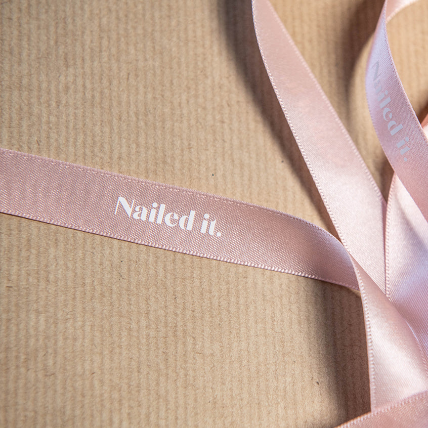 Rebel Stationery baby pink double sided satin ribbon