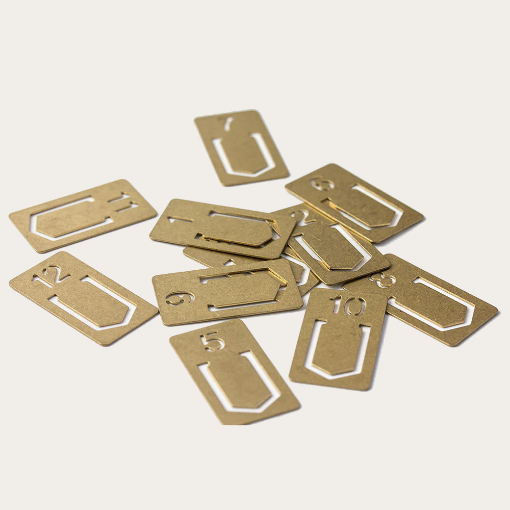 TRC Brass Number Clips