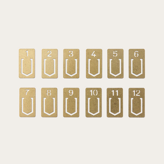 TRC Brass Number Clips