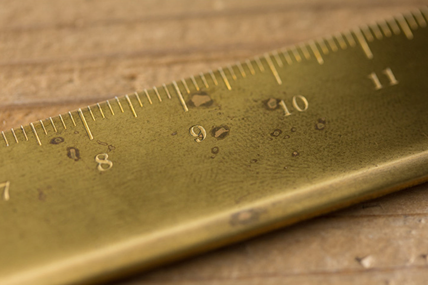 Rebel Stationery TRC Brass Ruler aged