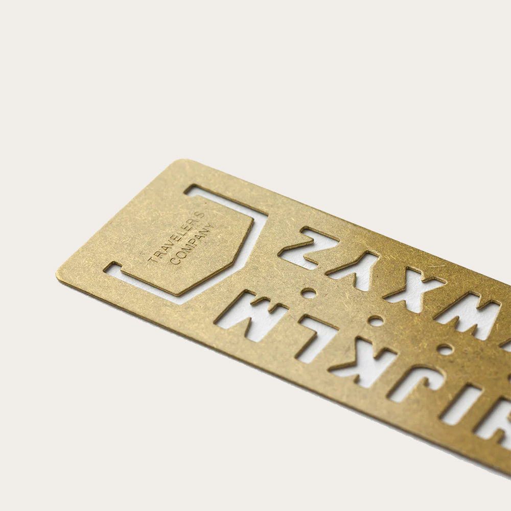 TRC Brass Template Alphabet Bookmark